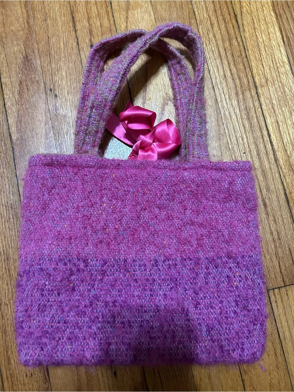 Pink  Tote Bag Coquette Bow Chain Hand Purse Barbiecore Y2K